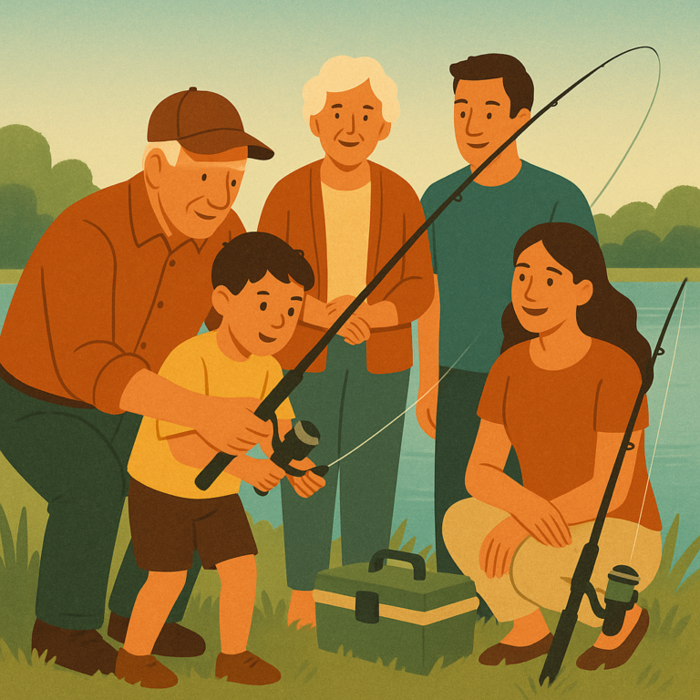 family fishing